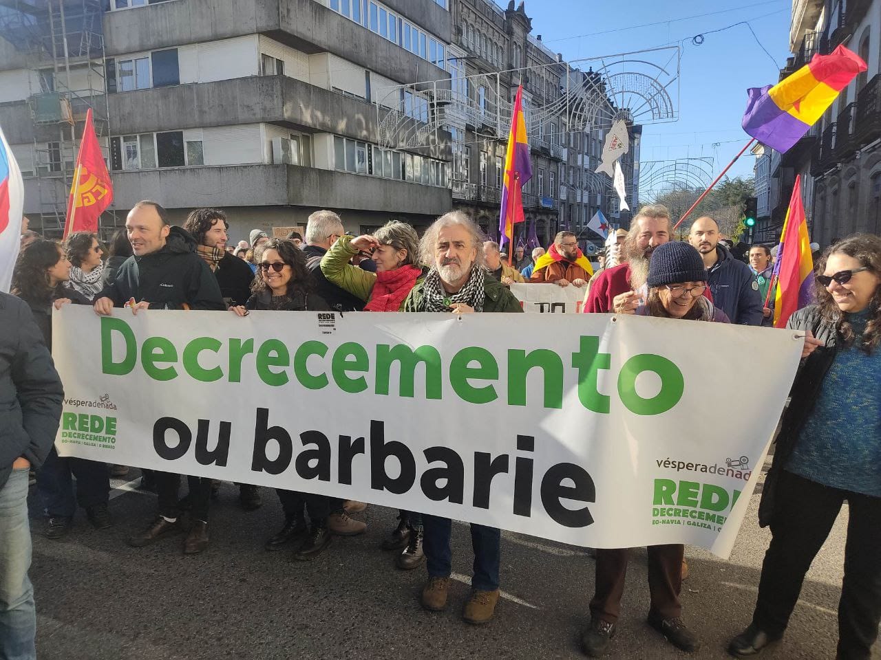 Manifestación Altri Non, Santiago de Compostela decembro 2024